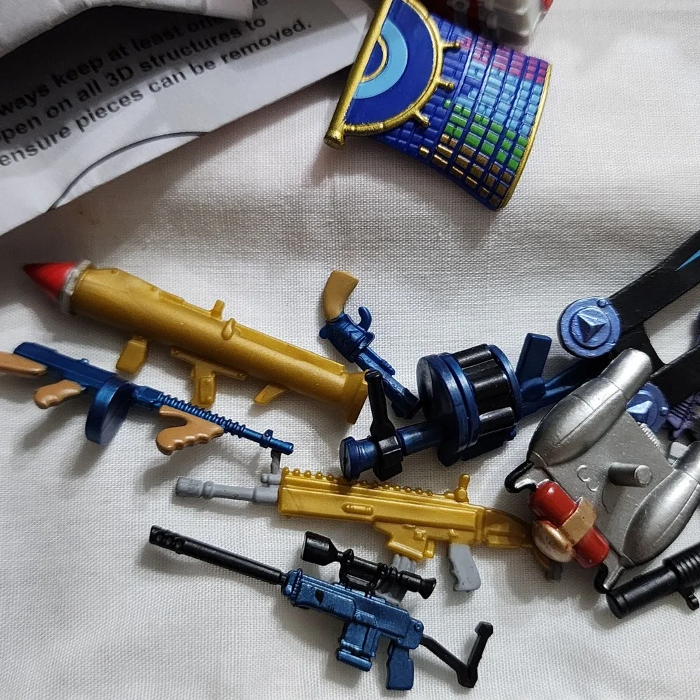 Fortnite Battle Royale Toy Lot Clock Tower Building Pieces Weapons Accessories